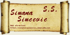 Simana Simčević vizit kartica
